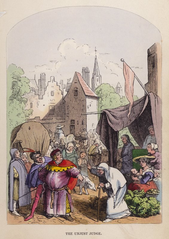 The Unjust Judge (cor litho) de German School