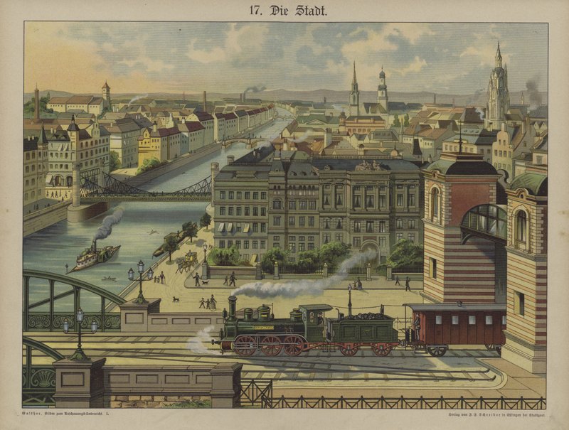 A cidade (cor litho) de German School
