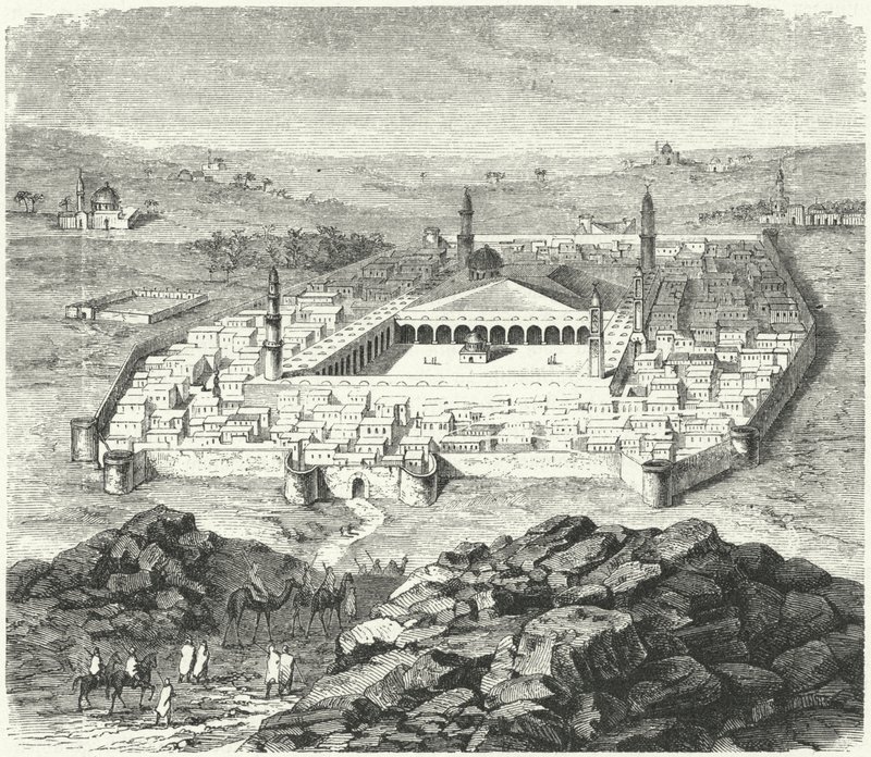 A cidade de Medina, Arábia (gravura) de German School