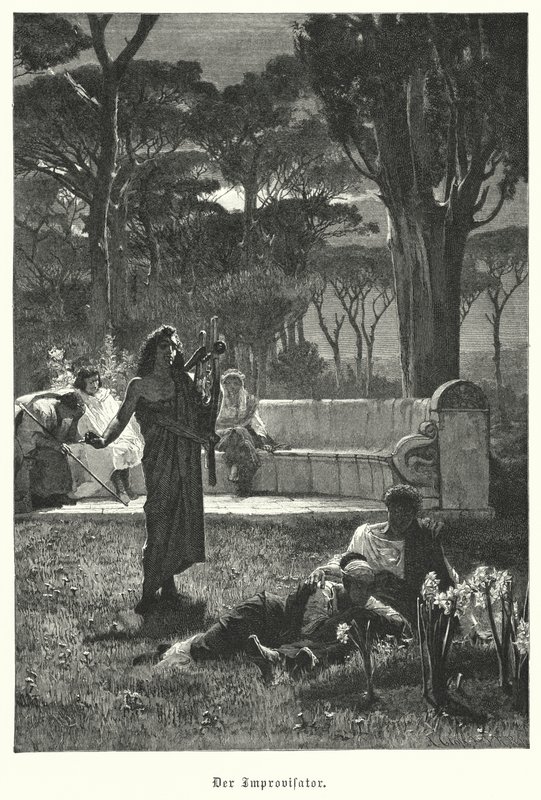 O improvisador (gravura) de German School