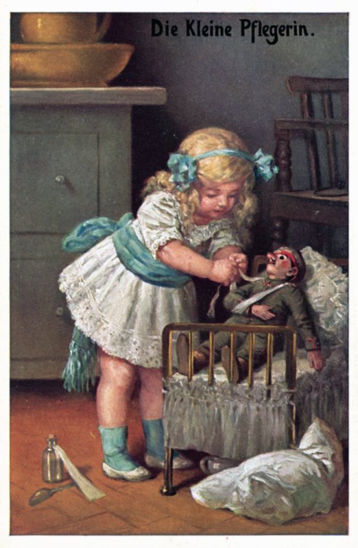 A pequena enfermeira (cor litho) de German School