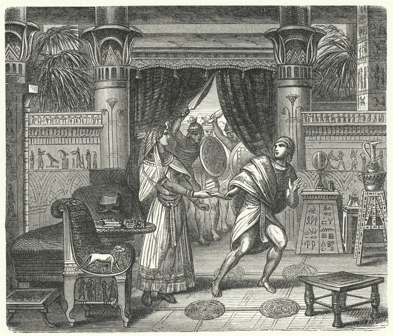O desapontamento da filha do faraó (gravura) de German School
