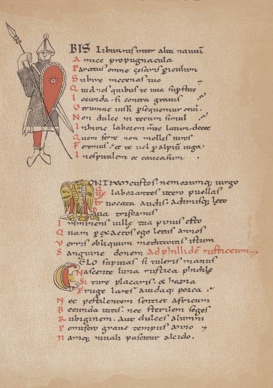 A poesia de Horácio em um manuscrito francês do século XII de German School