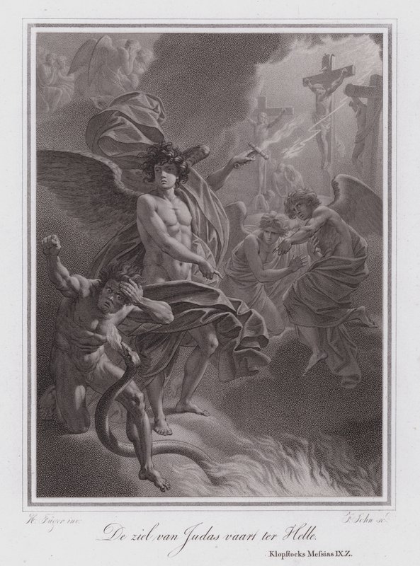A alma de Judas a caminho do Inferno (gravura) de German School