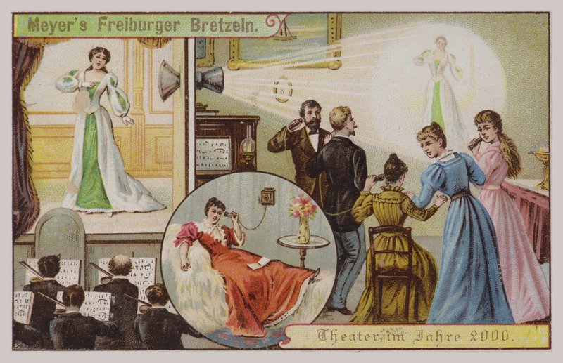 Teatro no ano 2000 (chromolitho) de German School