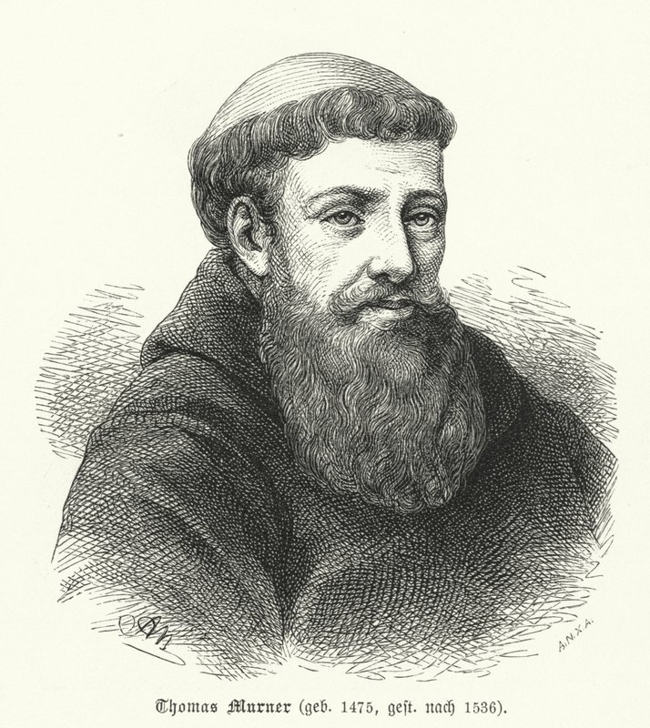 Thomas Murner, satrirista, poeta e tradutor alemão (gravura) de German School