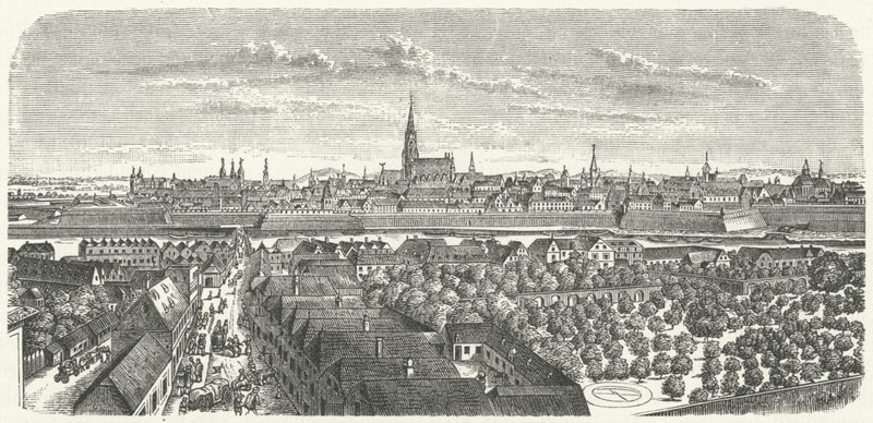 Viena em meados do século XVII (gravura) de German School