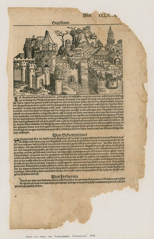 Vista de Londres, 1493. Da Crônica de Nuremberg de German School