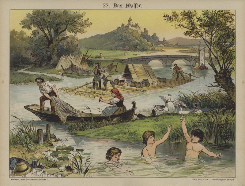Água (cor litho) de German School
