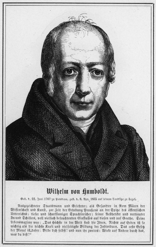 Wilhelm von Humboldt (gravura) de German School