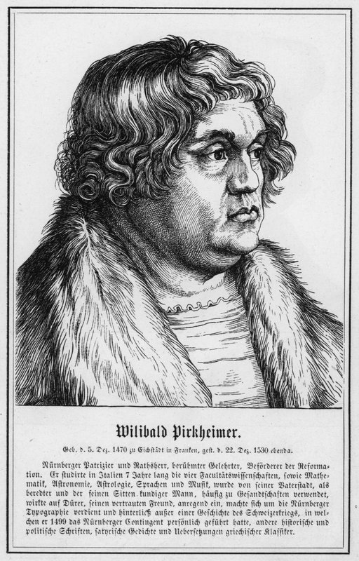 Wilibald Pirkheimer (gravura) de German School