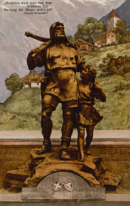 William Tell com seu filho de German School
