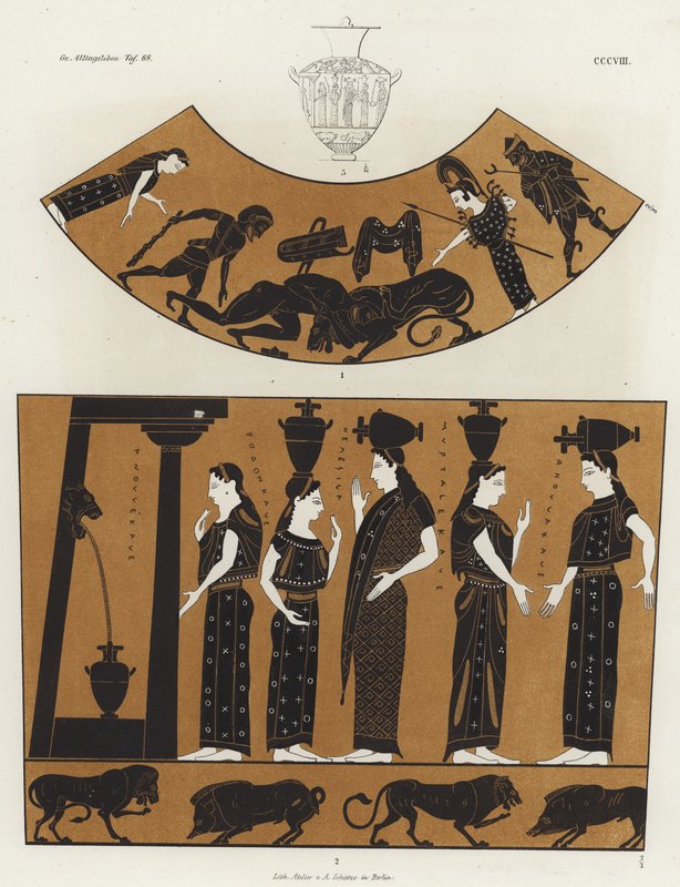 Mulheres, carregando, hydria de German School