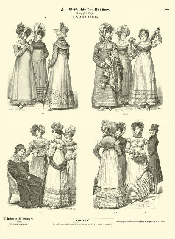 Fato de mulher, século XIX de German School