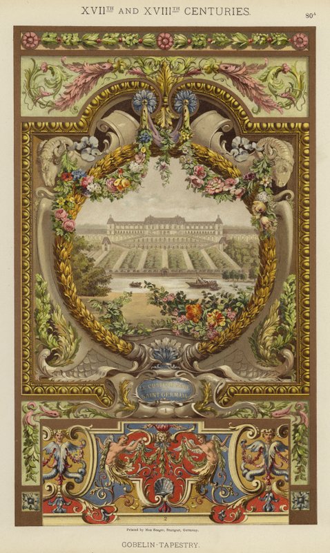 Séculos XVII e XVIII, Gobelin-Tapestry (cor litho) de German School