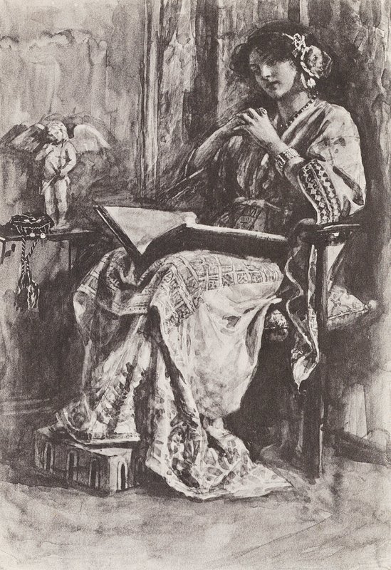Ilustração para A história de Hereward, o campeão de Inglaterra (litografia) de Gertrude E. Demain (after) Hammond