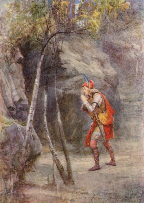 Shakespeare, Cymbeline (litografia a cores) de Gertrude E. Demain (after) Hammond