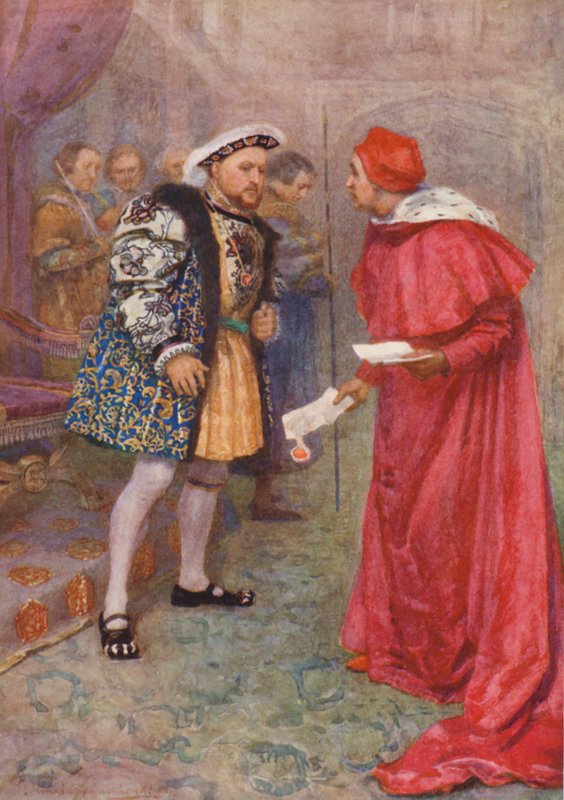 Shakespeare, Rei Henrique VIII (litografia a cores) de Gertrude E. Demain (after) Hammond