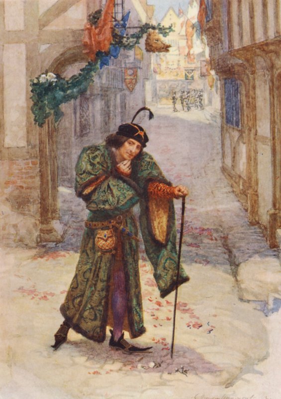 Shakespeare, Rei Ricardo III (litografia a cores) de Gertrude E. Demain (after) Hammond