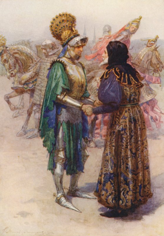 Shakespeare, Rei Ricardo II (litografia a cores) de Gertrude E. Demain (after) Hammond