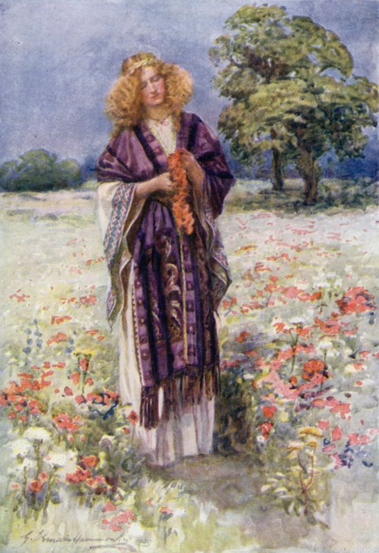 A Serena da Feira (cor litho) de Gertrude E. Demain (after) Hammond