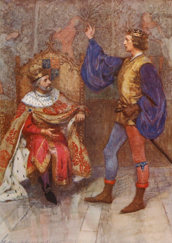 A peça de William Shakespeare: Henrique IV (litografia a cores) de Gertrude E. Demain (after) Hammond