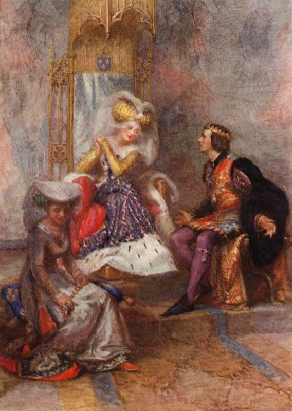 A peça de William Shakespeare: Henrique V (litografia a cores) de Gertrude E. Demain (after) Hammond