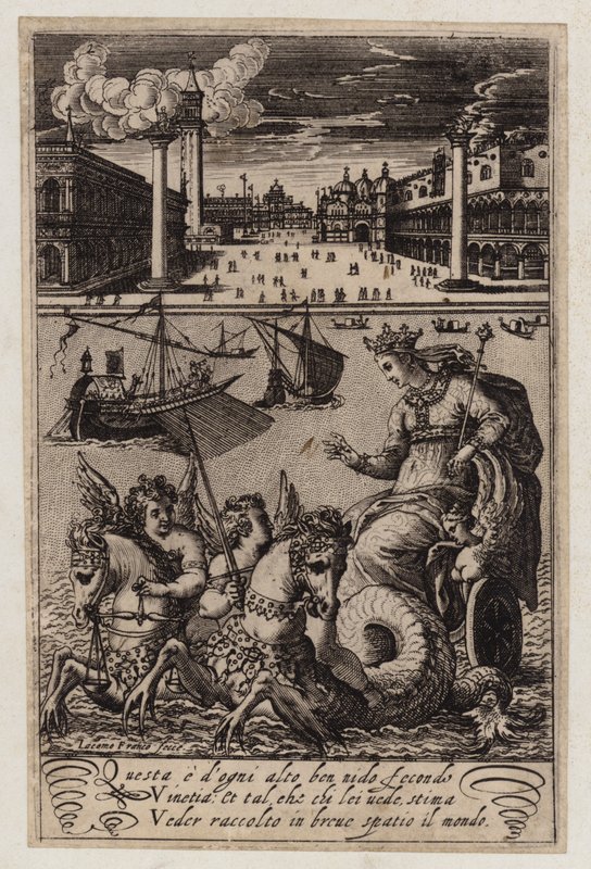 Vista da Praça de São Marcos, Veneza (gravura) de Giacomo Franco