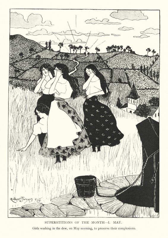Superstições do mês - 1 de maio (litografia) de Gilbert James