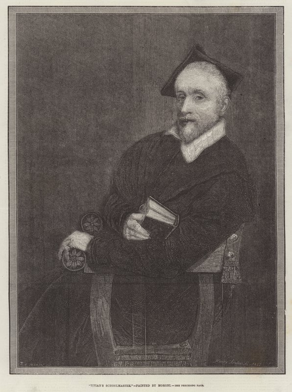 O professor da escola de Titian de Giovanni Battista Moroni