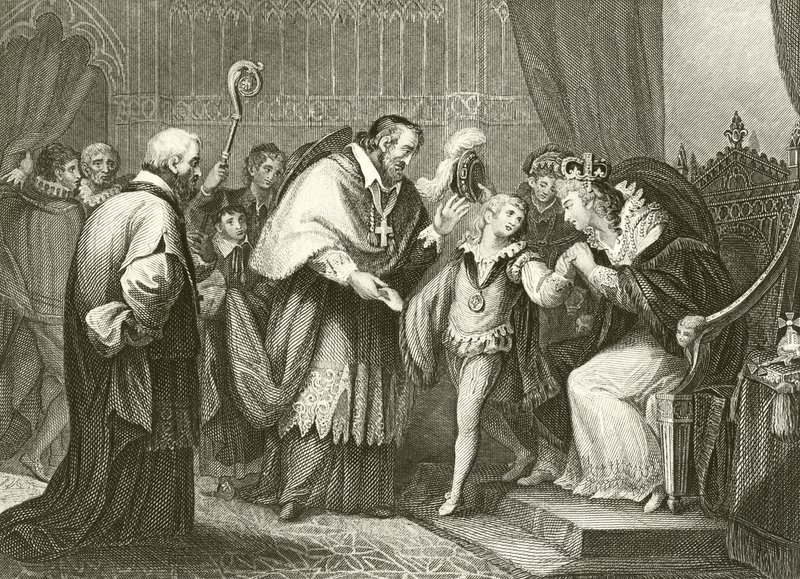 Edward, duque de York se separando de sua mãe de Giovanni Battista Cipriani