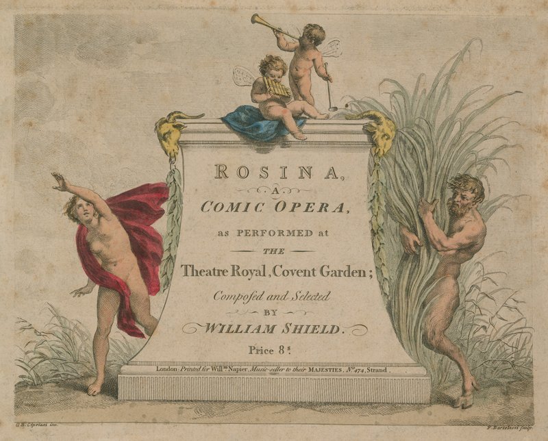 Rosina, uma ópera cômica realizada no Theatre Royal, Covent Garden de Giovanni Battista Cipriani