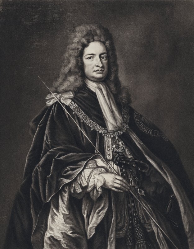 Robert Harley, Conde de Oxford (litho) de Godfrey (after) Kneller