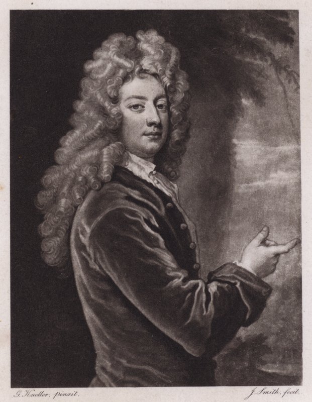 William Congreve, dramaturgo inglês (gravura) de Godfrey (after) Kneller