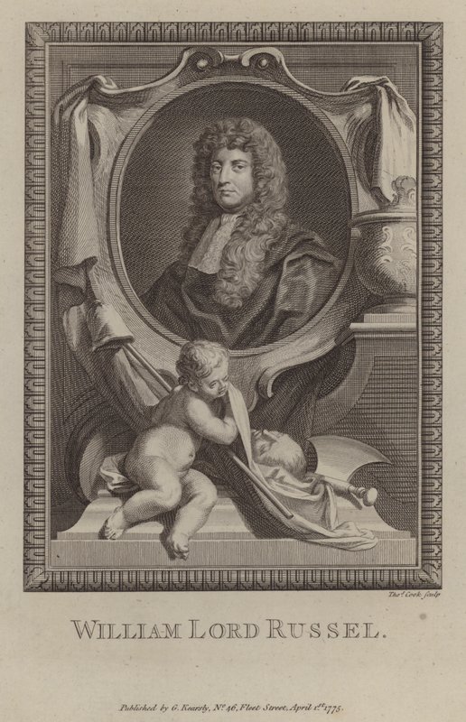 William Russell, Lord Russell, político inglês (gravura) de Godfrey (after) Kneller