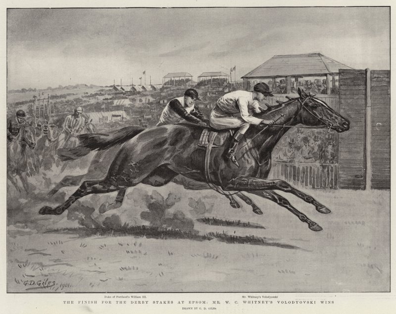 O fim das apostas Derby na Epsom, Volodyovski Wins de WC Whitney de Godfrey Douglas Giles