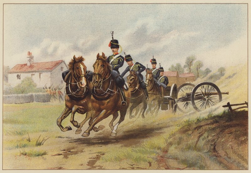A artilharia de cavalo real de Godfrey Douglas Giles