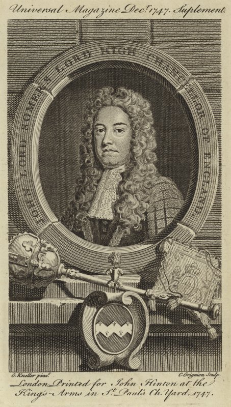 John Lord Somers, lorde alto chanceler da Inglaterra de Godfrey Kneller