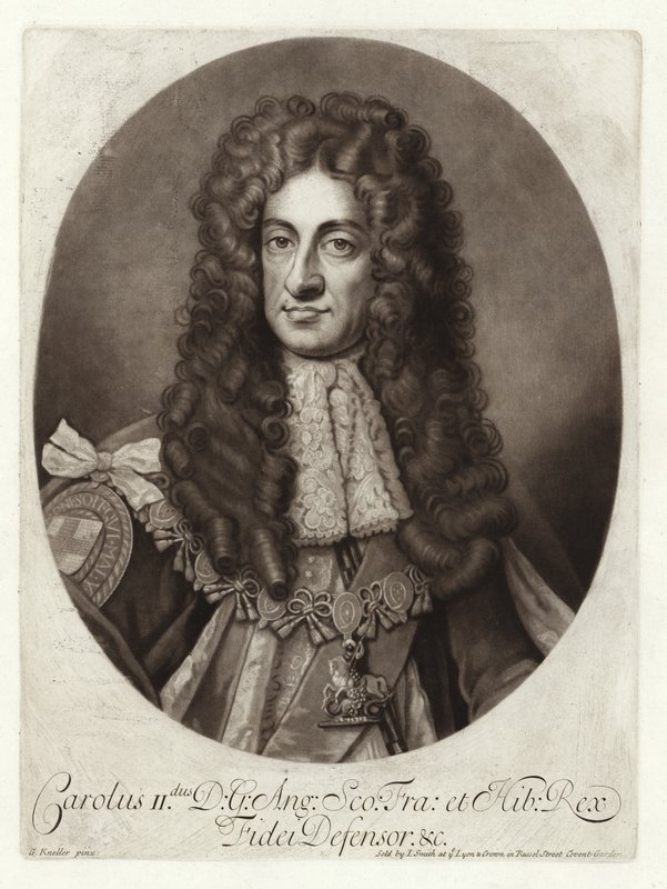 Retrato do rei charles ii de Godfrey Kneller