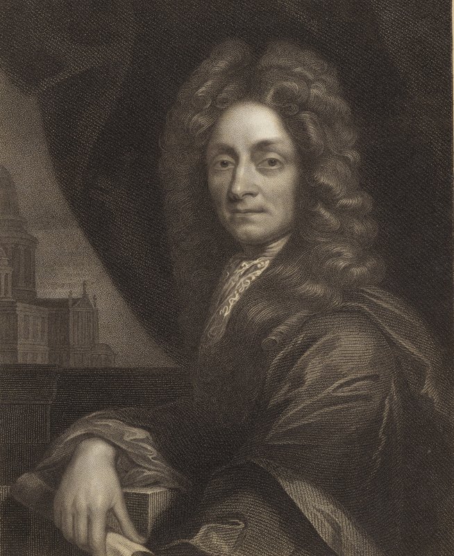Sir Christopher Wren de Godfrey Kneller