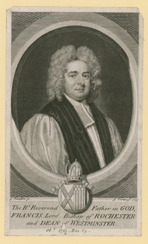 O Reverendíssimo Padre em Deus, Francis Lord Bispo de Rochester e Dean de Westminster de Godfrey Kneller
