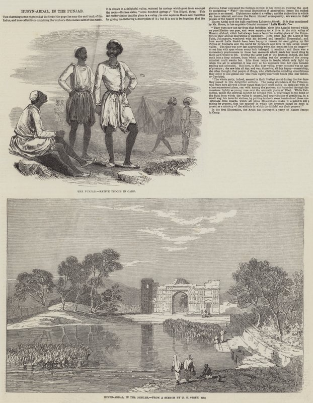 Husyn-Abdal, no Punjab de Godfrey Thomas Vigne