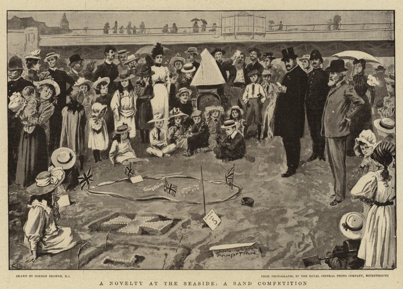 Uma novidade na beira-mar, uma competição de areia de Gordon Frederick Browne