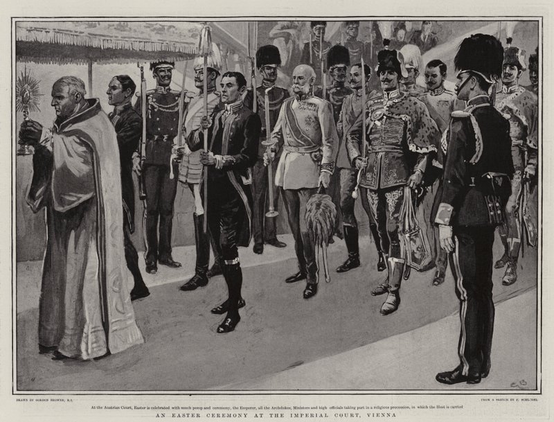 Cerimônia de Páscoa na Corte Imperial de Viena de Gordon Frederick Browne