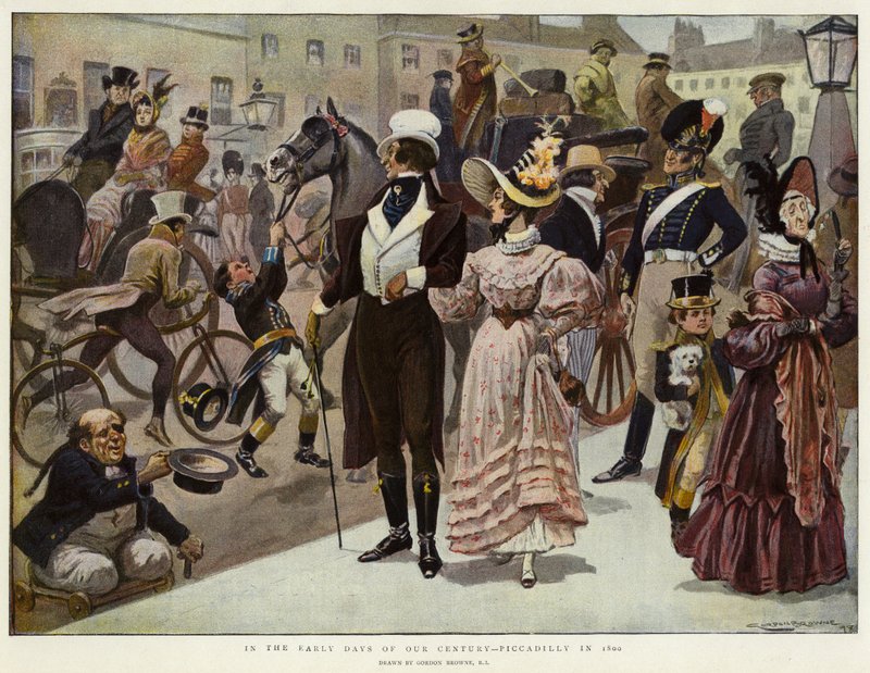 Nos primeiros dias do nosso século, Piccadilly em 1800 de Gordon Frederick Browne