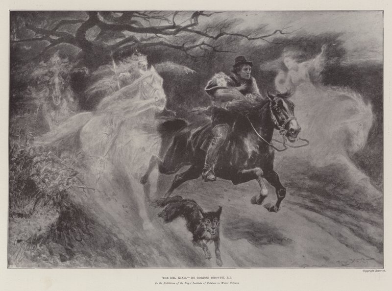 A gravura do Rei Erl de Gordon Frederick Browne