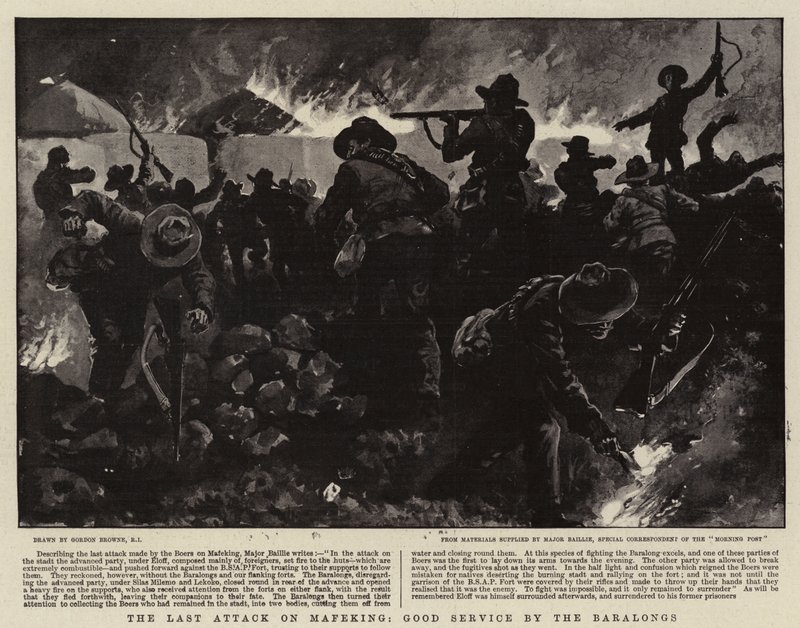 O Último Ataque a Mafeking, Bom Serviço pelos Baralongs de Gordon Frederick Browne