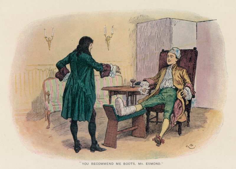 Ilustração para A História de Henry Esmond por Thackeray (cor litho) de Gordon Frederick (after) Browne