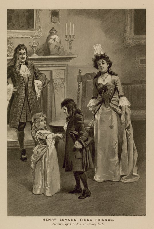 Ilustração para A História de Henry Esmond por Thackeray (litho) de Gordon Frederick (after) Browne