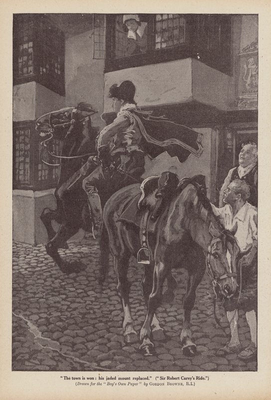 Cavalgada de Sir Robert Carey (litografia) de Gordon Frederick (after) Browne